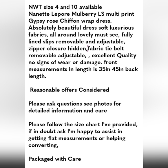 LS Mulberry Chiffon Overlay WrapDress Gypsy Rose - Picture 14 of 14